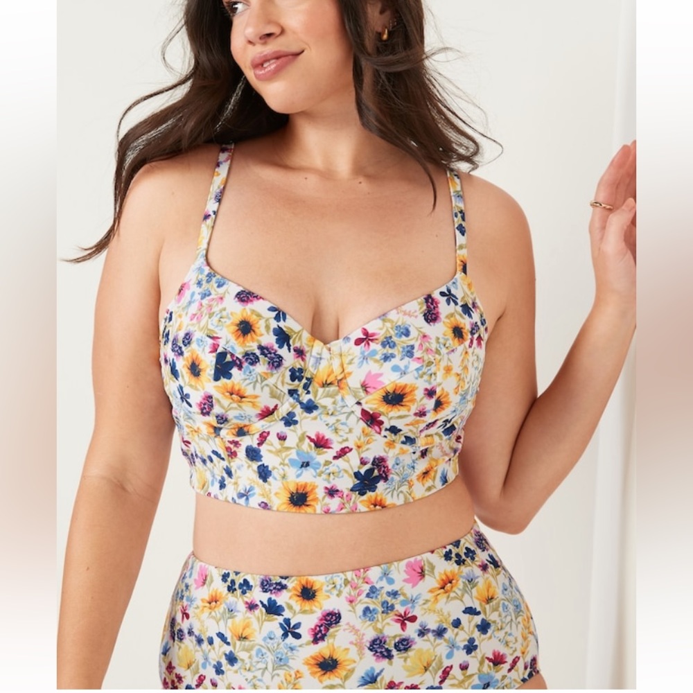NWT Old Navy Womens floral bikini set LARGE